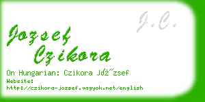 jozsef czikora business card